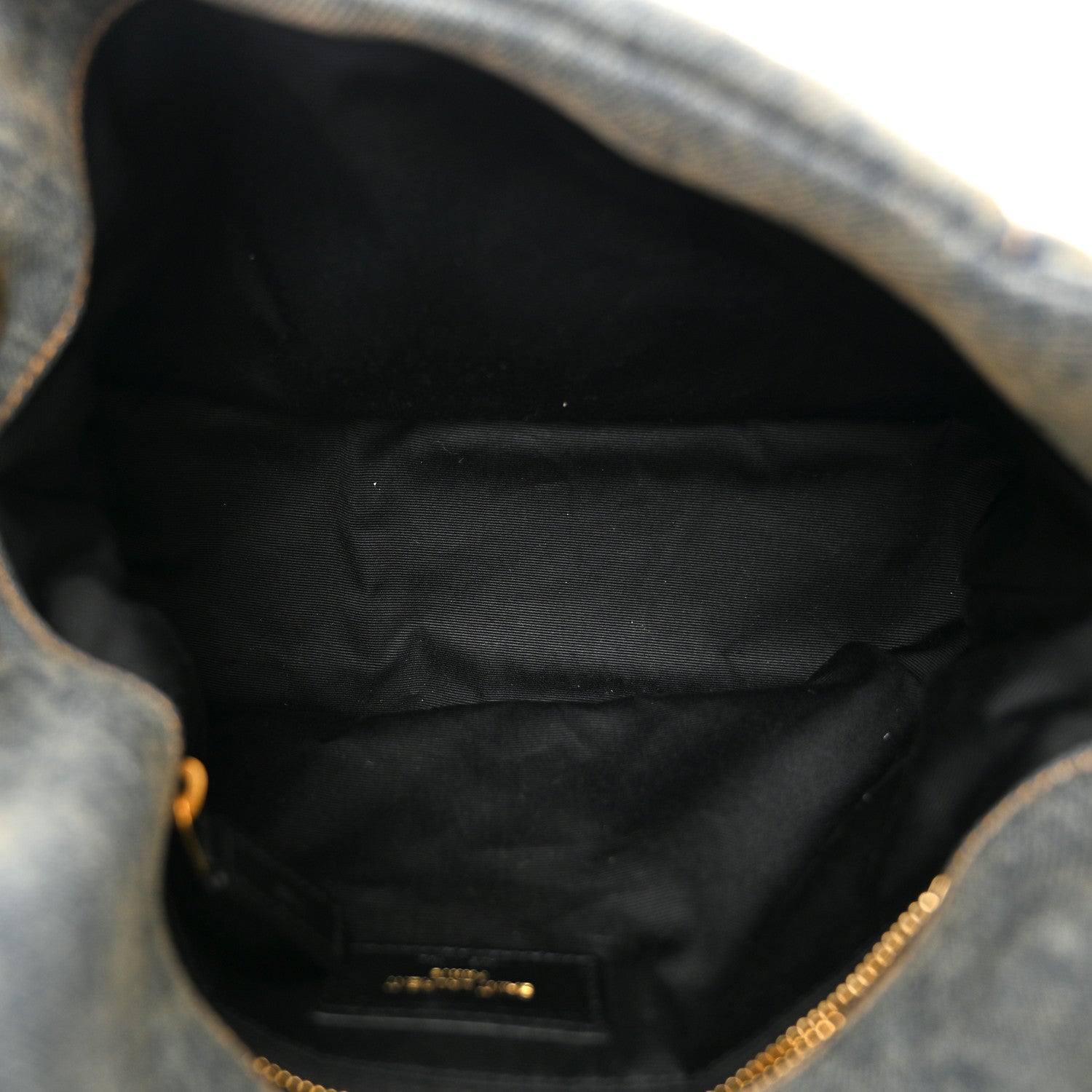 Saint Laurent Denim Quilted Small Loulou Puffer Monogram Chain Satchel Rodeo Blue Cinnamon 5 of 10