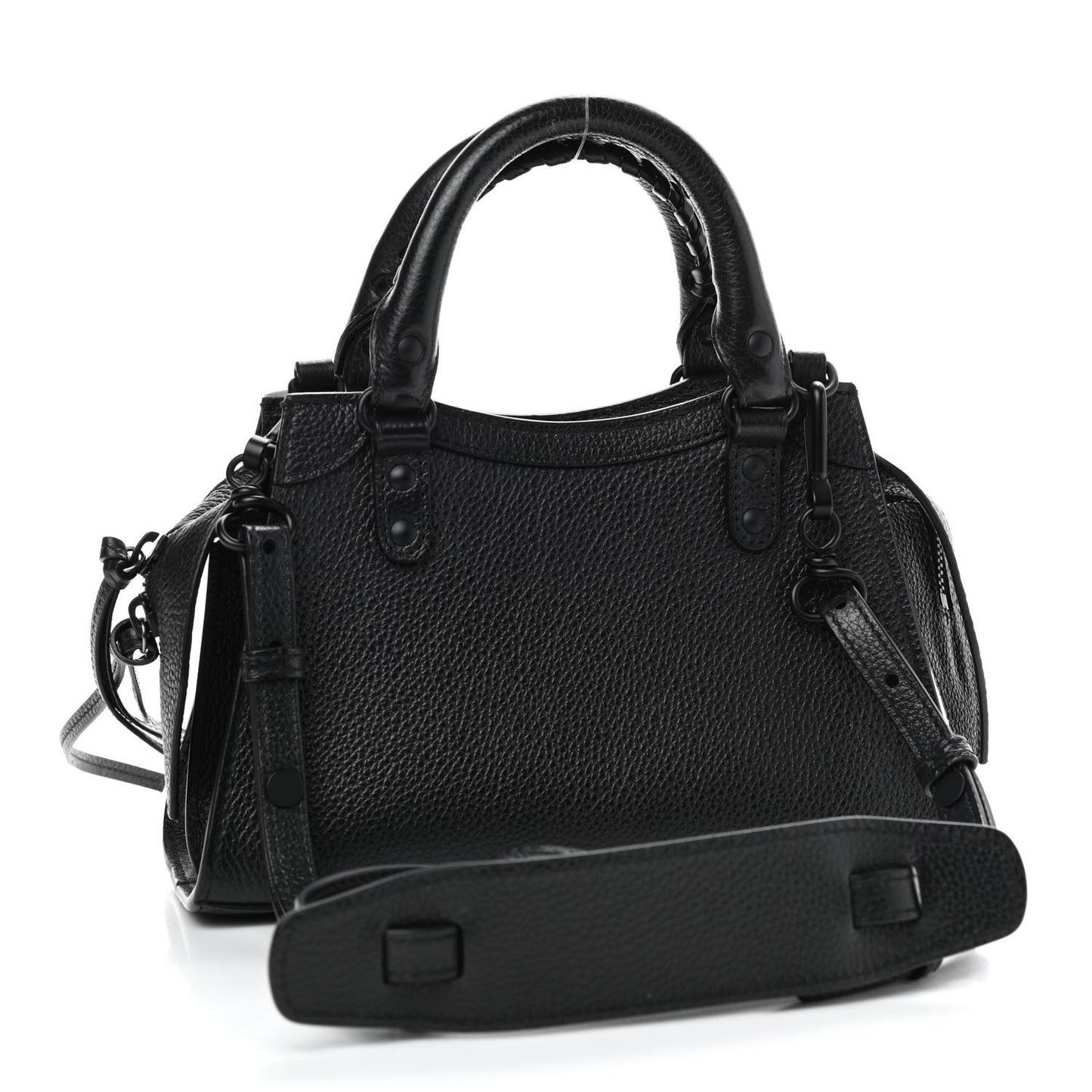 Grained Calfskin Neo Classic Black Hardware Mini City Black
