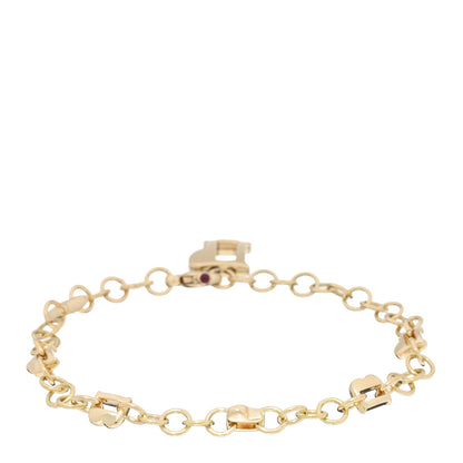 Pasquale Bruni 18K Yellow Gold Ruby Chain Link Bracelet 2 of 3