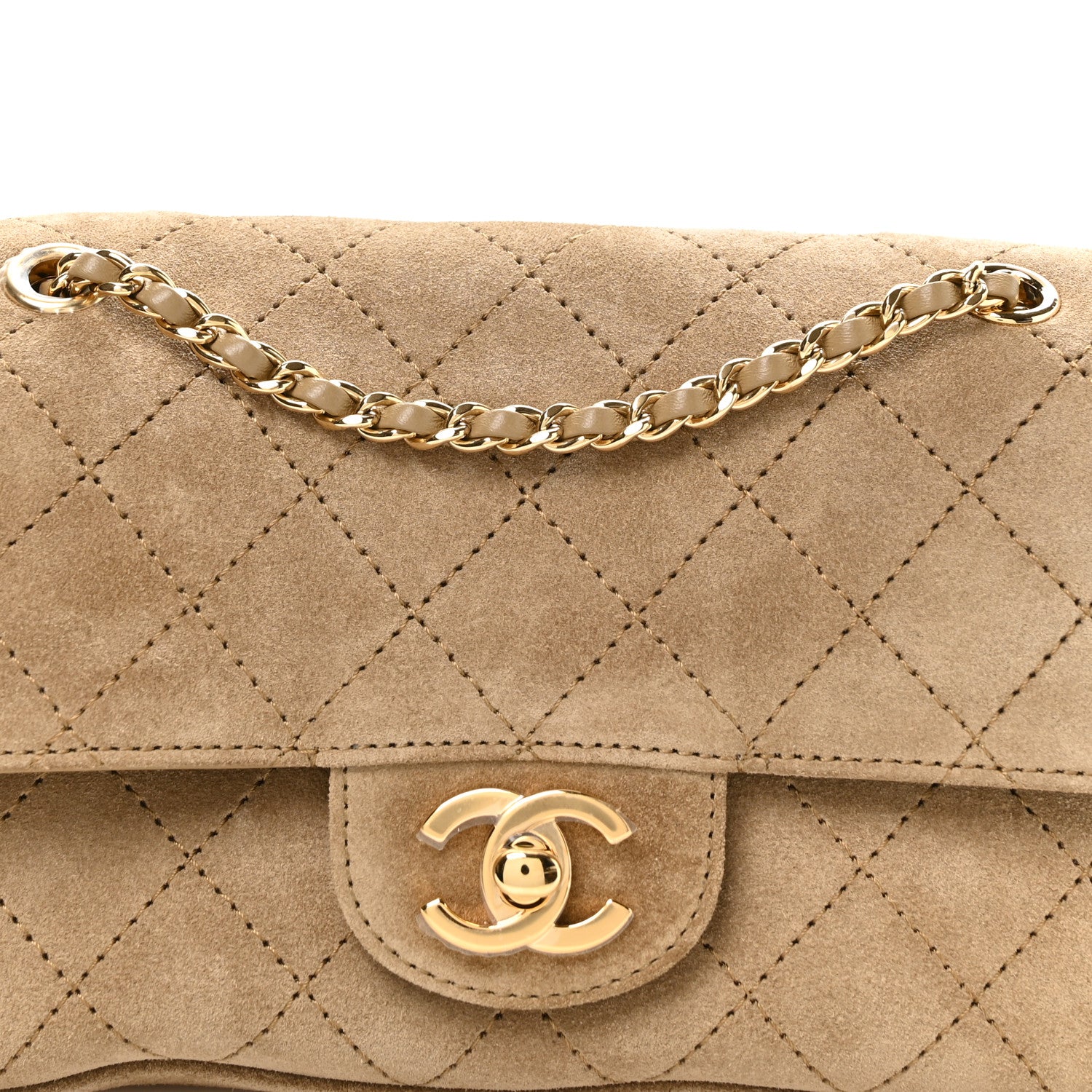 Chanel Suede Calfskin Mini Souplissimo Flap Dark Beige 7 of 10