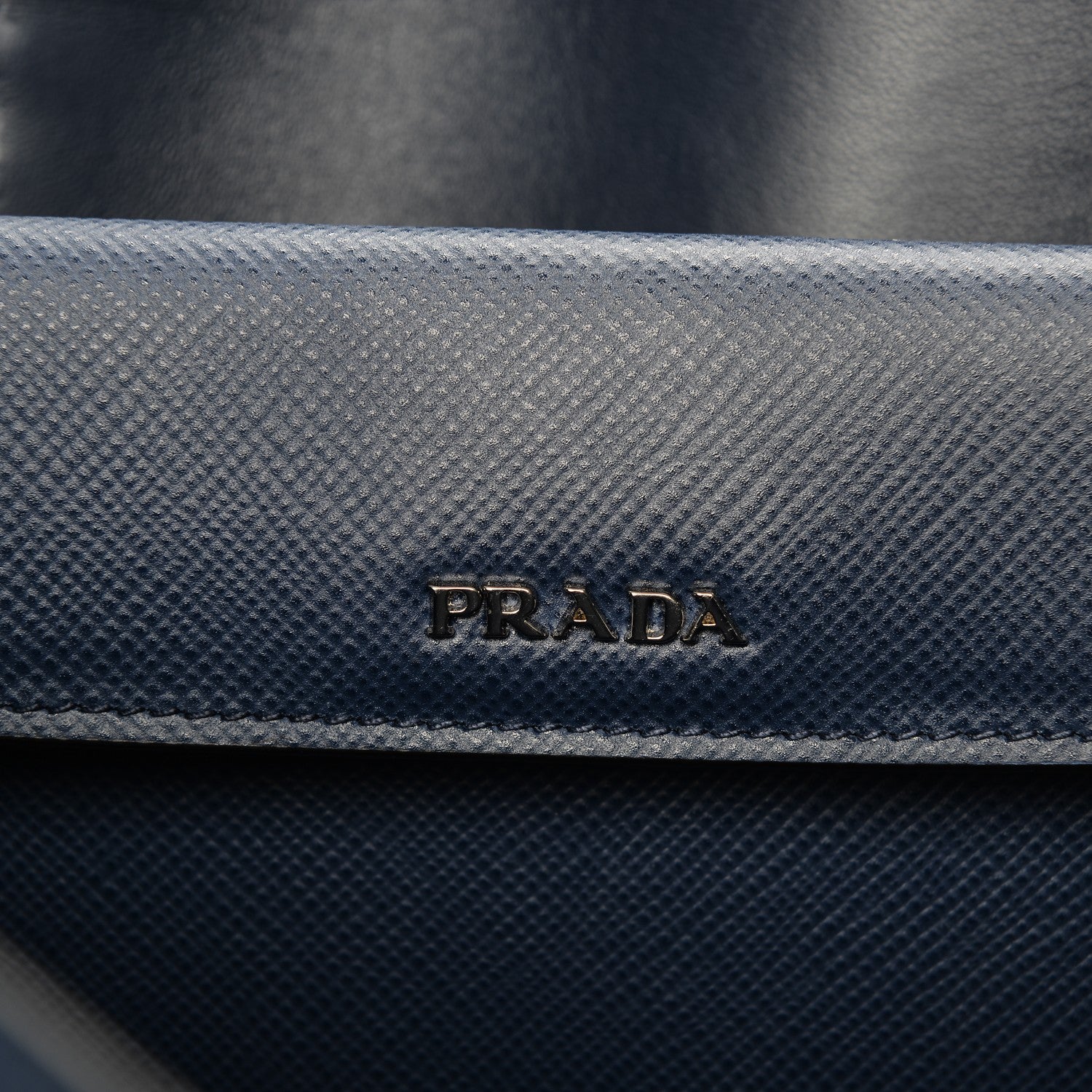 Prada Saffiano Cuir Convertible Top Handle Tote Bleuette 7 of 8