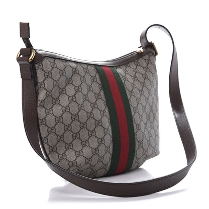 Gucci GG Supreme Monogram Web Small Ophidia Half Moon Hobo Brown 3 of 11