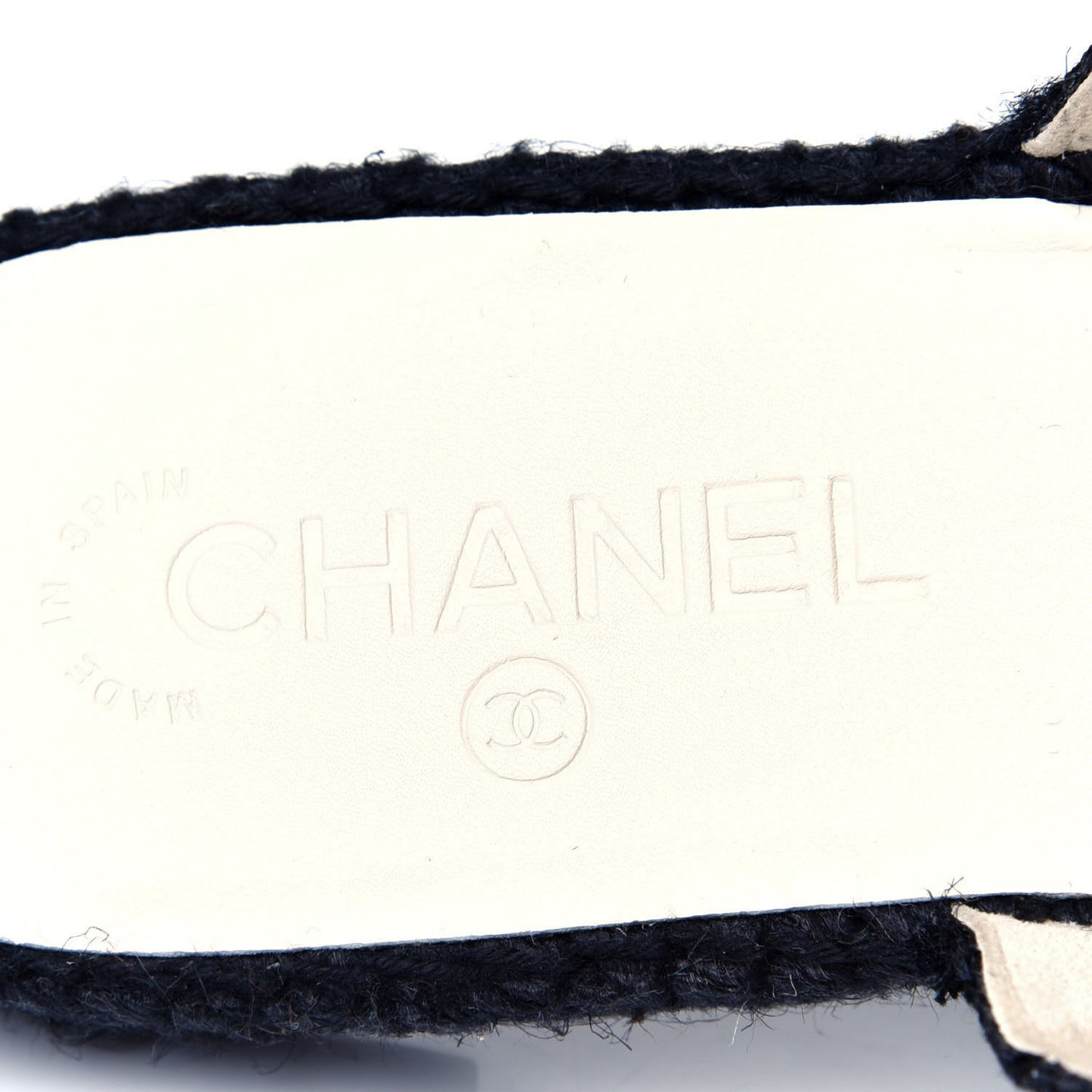 Tweed CC Slip On Espadrilles 39 Black Silver