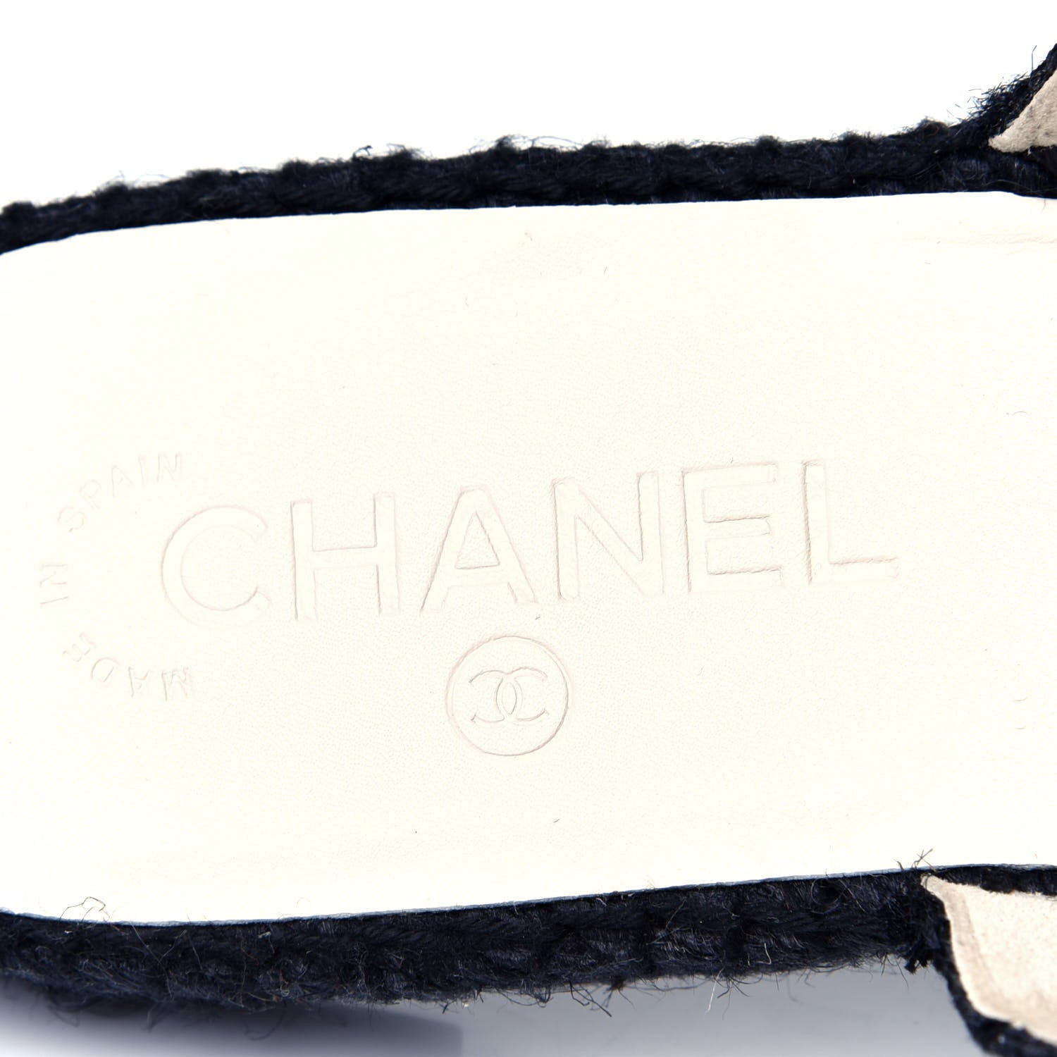 Chanel Tweed CC Slip On Espadrilles 39 Black Silver 6 of 6