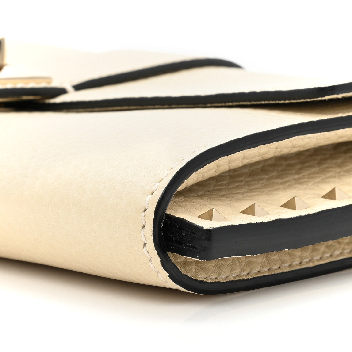 Valentino Garavani Pebbled Calfskin Rockstud Flap Chain Bag Ivory 8 of 8