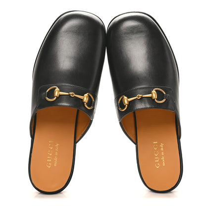 Gucci Jakarta Calfskin Mens Horsebit Slippers 10 Black 2 of 11