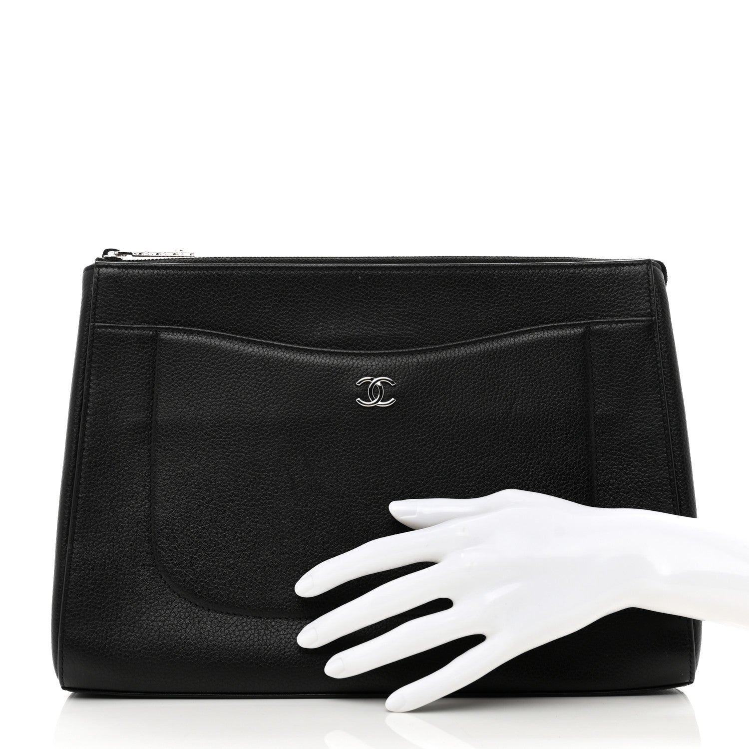 Chanel Grained Calfskin Large Neo Executive Cosmetic Case Black 2 of 7