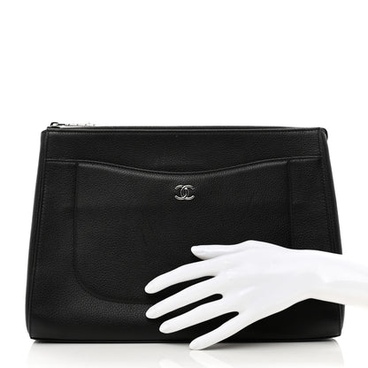Chanel Grained Calfskin Large Neo Executive Cosmetic Case Black 2 of 7