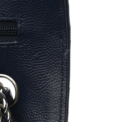 Chanel Caviar Chevron Quilted Jumbo Double Flap Navy 12 of 12