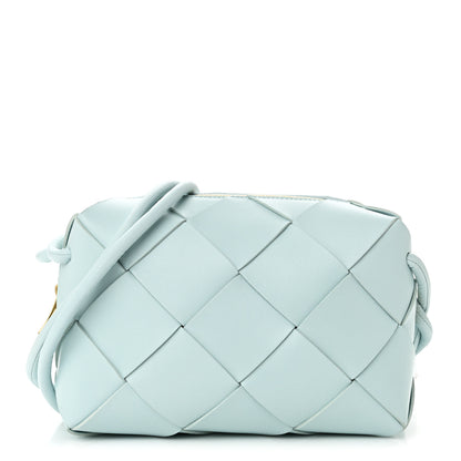 Bottega Veneta Maxi Intreccio Small Cassette Camera Bag Teal Washed 1 of 9