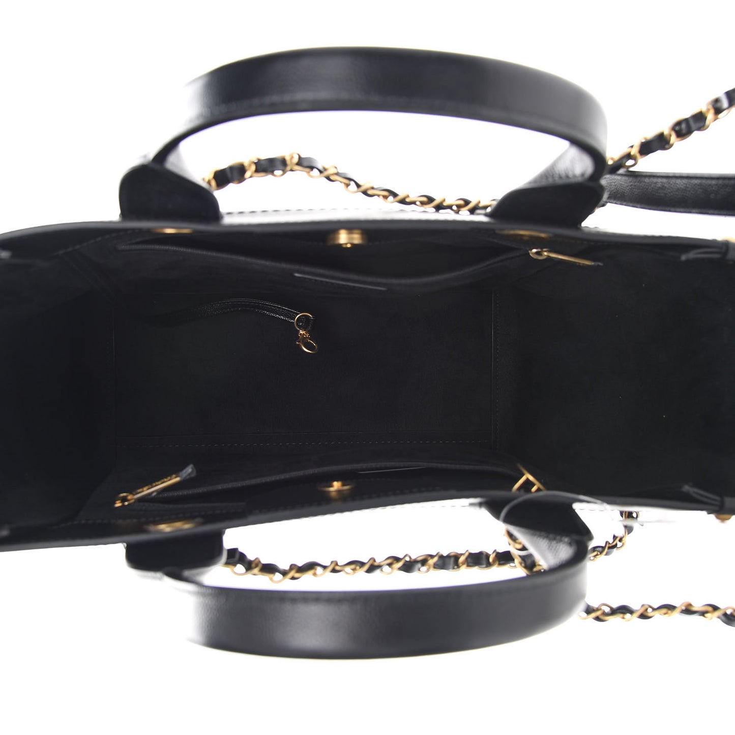 Caviar Small Studded Deauville Tote Black