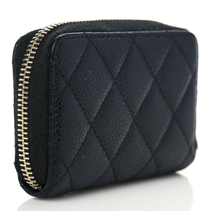Chanel Caviar Quilted Zip Coin Purse Black 3 of 8
