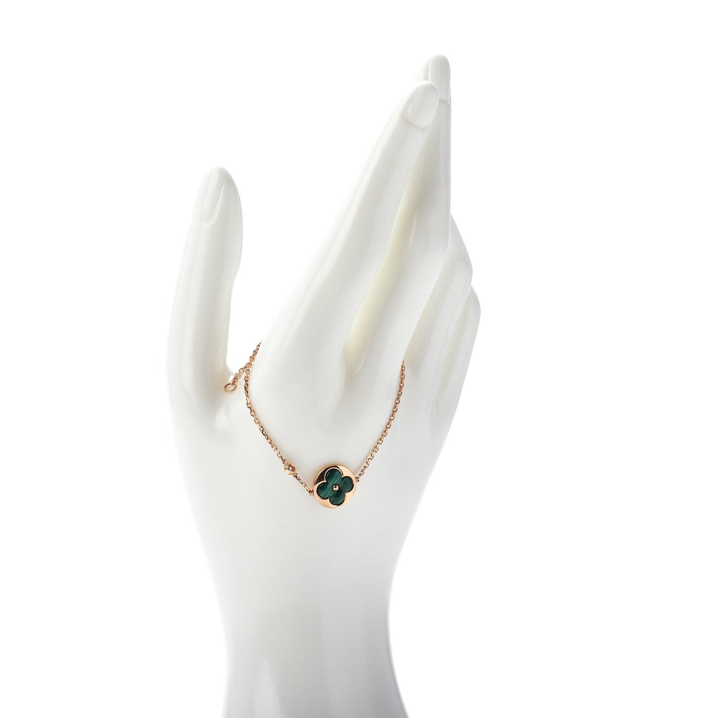 18K Pink Gold Diamond Malachite Blossom BB Sun Bracelet