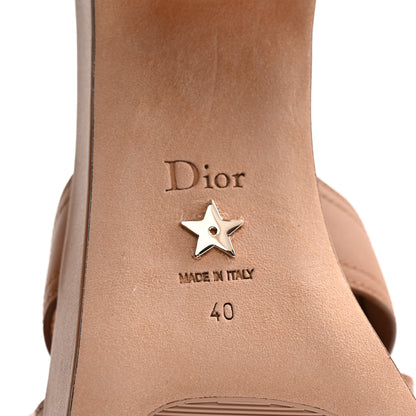 Christian Dior Calfskin 30 Montaigne Mid-Heel Slide Sandals 40 Cuir 7 of 10