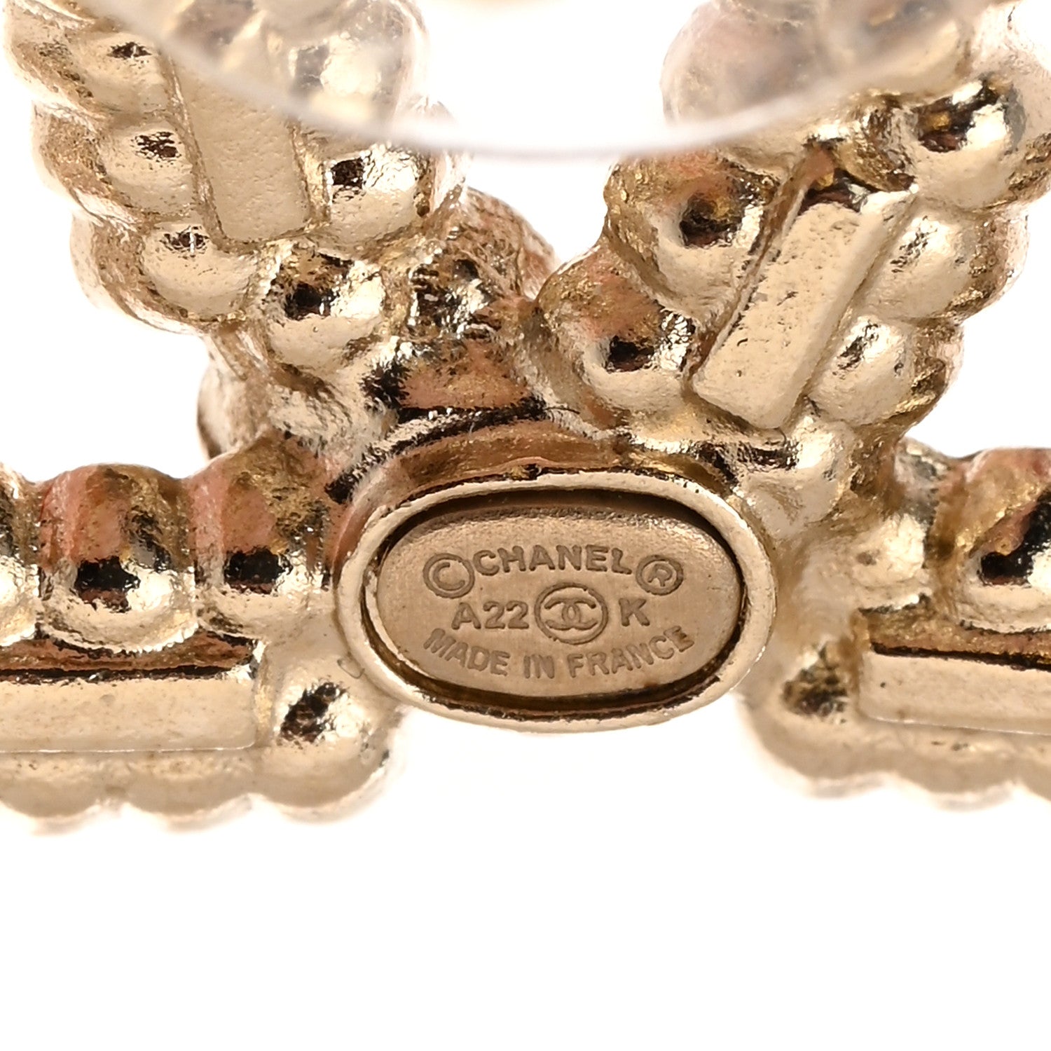 Chanel Crystal Baguette Pearl CC Earrings Gold Pearly White 3 of 5
