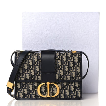 Christian Dior Oblique 30 Montaigne Flap Bag Blue 10 of 10