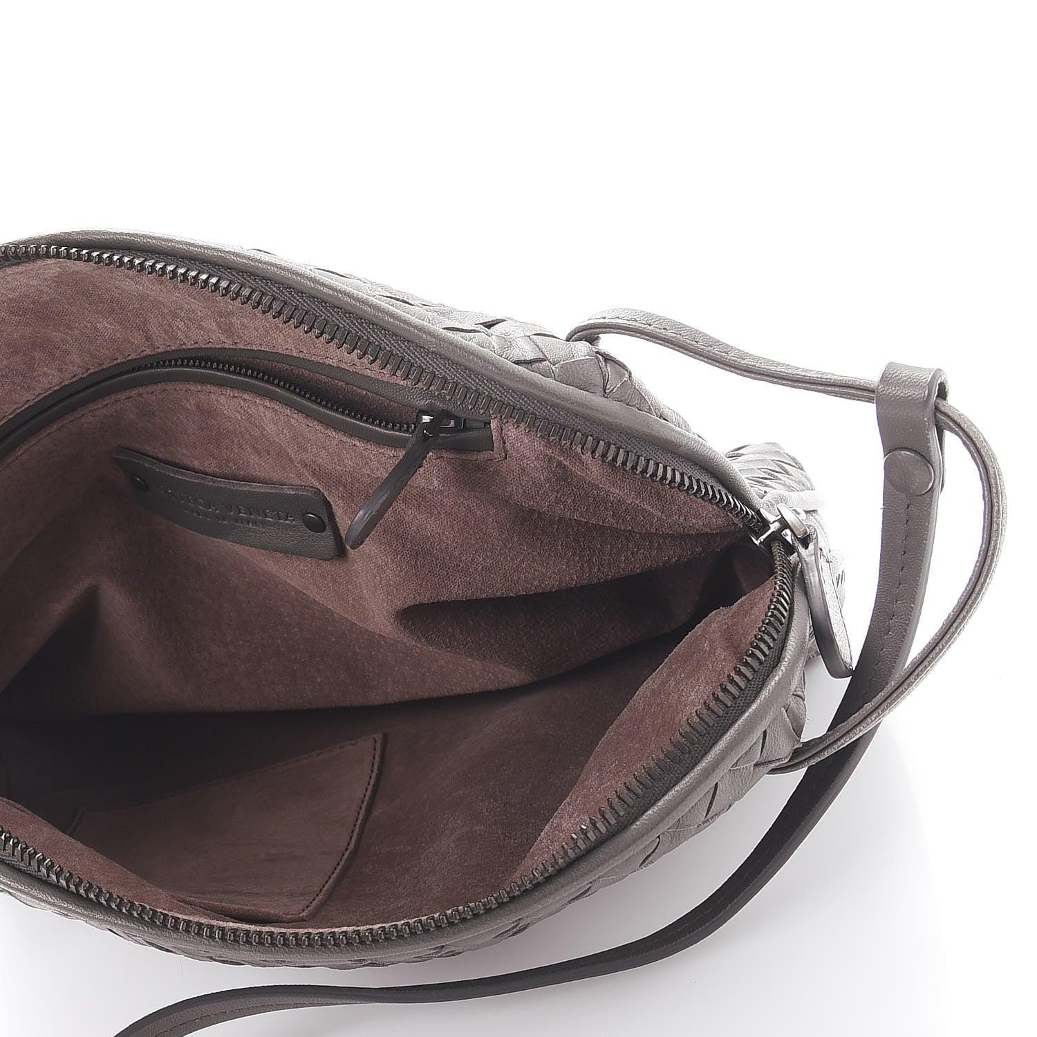 Bottega Veneta Nappa Intrecciato Pillow Crossbody Messenger Light Grey 5 of 15