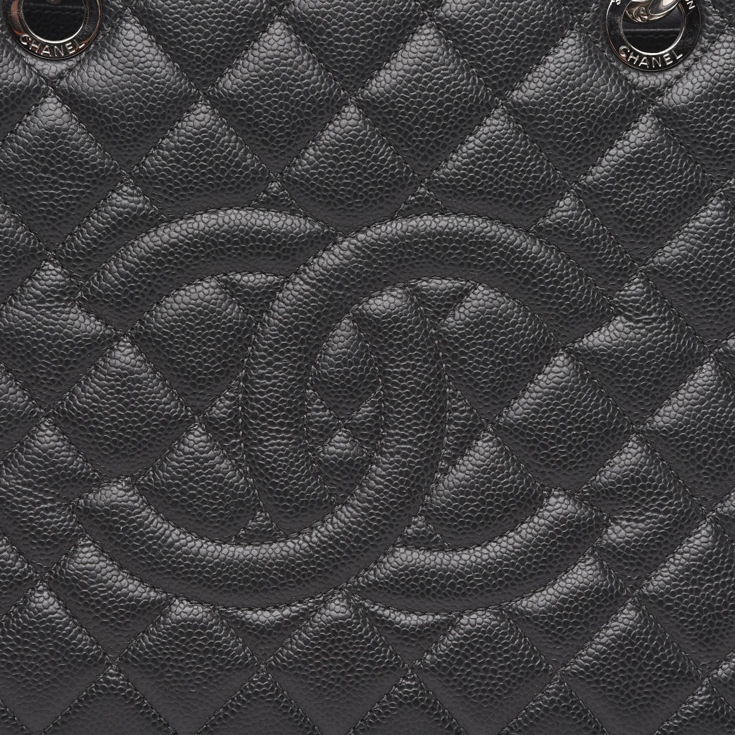 Caviar Quilted Grand Shopping Tote GST Black