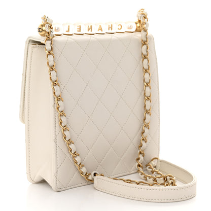 Chanel Lambskin Quilted Chic Pearls Flap White 3 of 11