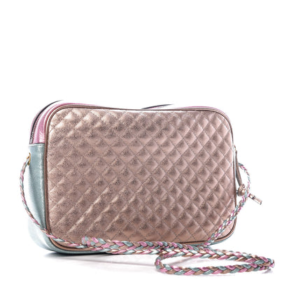 Gucci Laminated Nappa Trapuntata Small Zumi Shoulder Bag Rosa Lago Rame 3 of 10