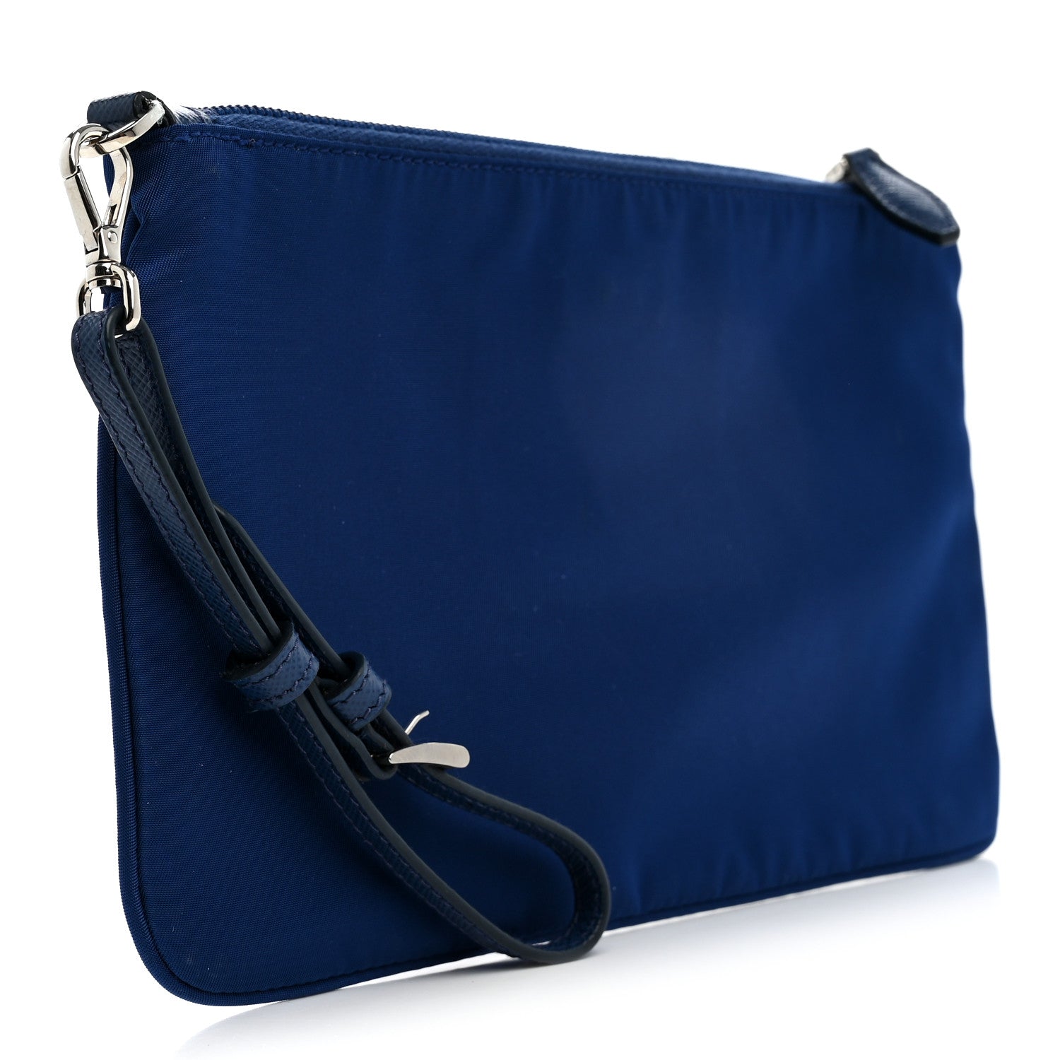Prada Tessuto Nylon Saffiano Wristlet Bluette 3 of 7