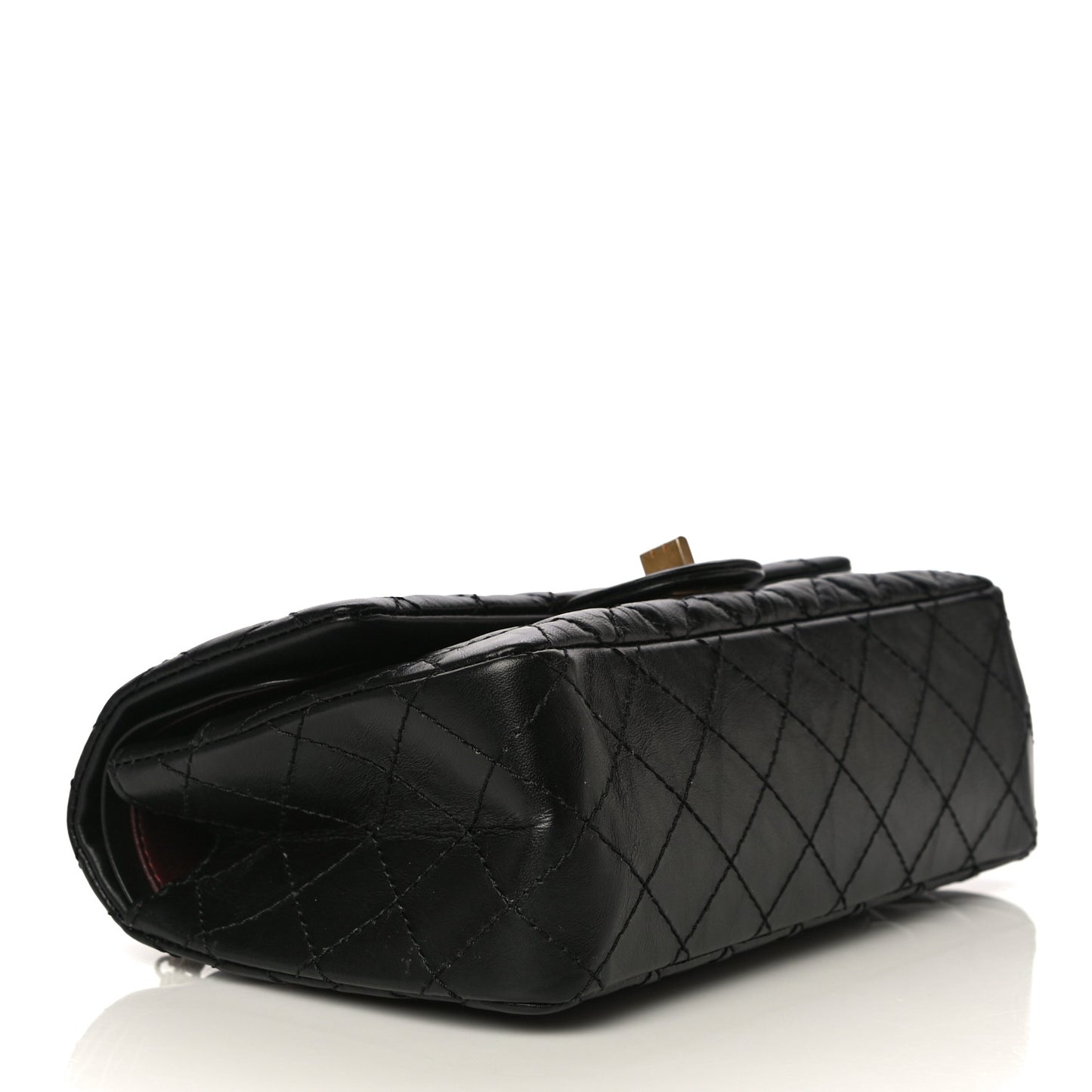Aged Calfskin Quilted 2.55 Reissue 225 Flap Black