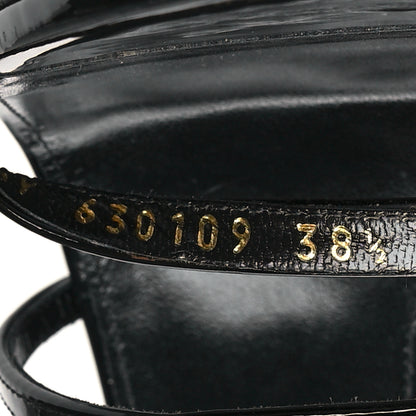 Saint Laurent Patent Cassandra 100 Sandals 38.5 Black 6 of 9