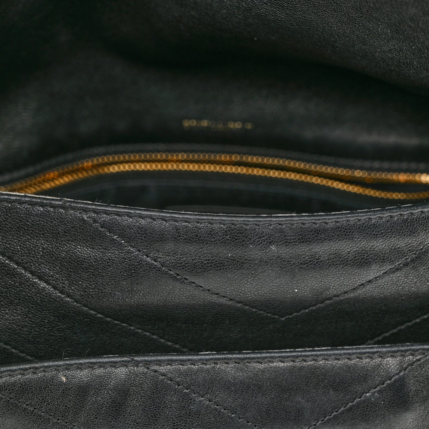 Lambskin Matelasse Monogram Medium Niki Chain Satchel Black