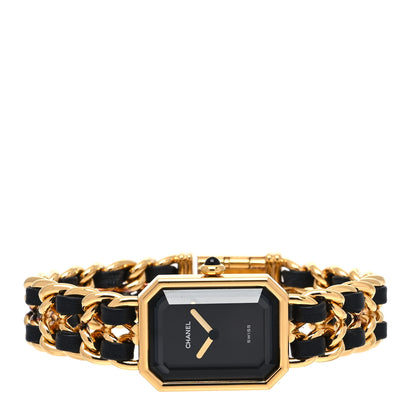 Chanel Stainless Steel Lambskin 20mm Chain Premiere Quartz Watch Gold L 2 of 4