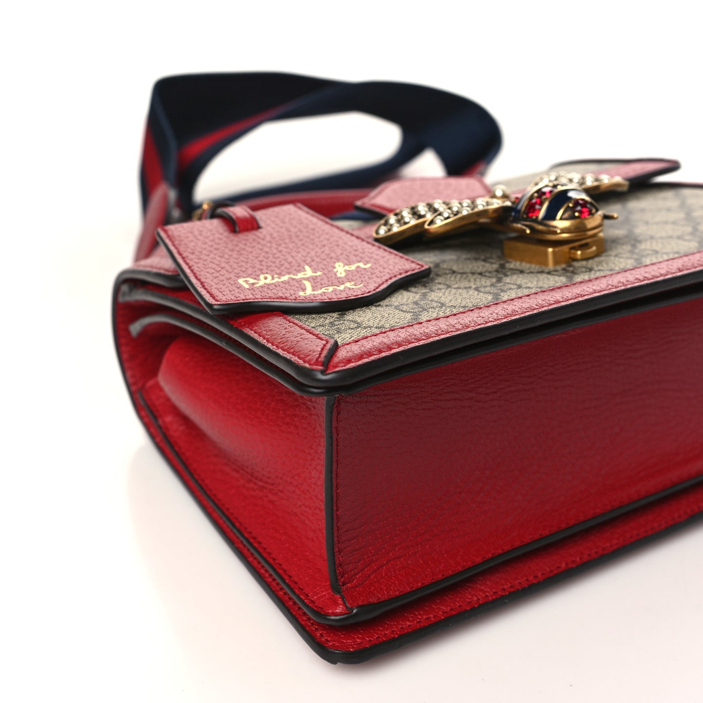 GG Supreme Monogram Small Queen Margaret Top Handle Bag Red