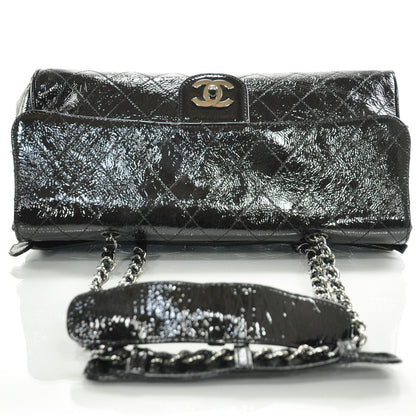 Chanel Patent Quilted Ritz Flap Bag Black 6 of 13