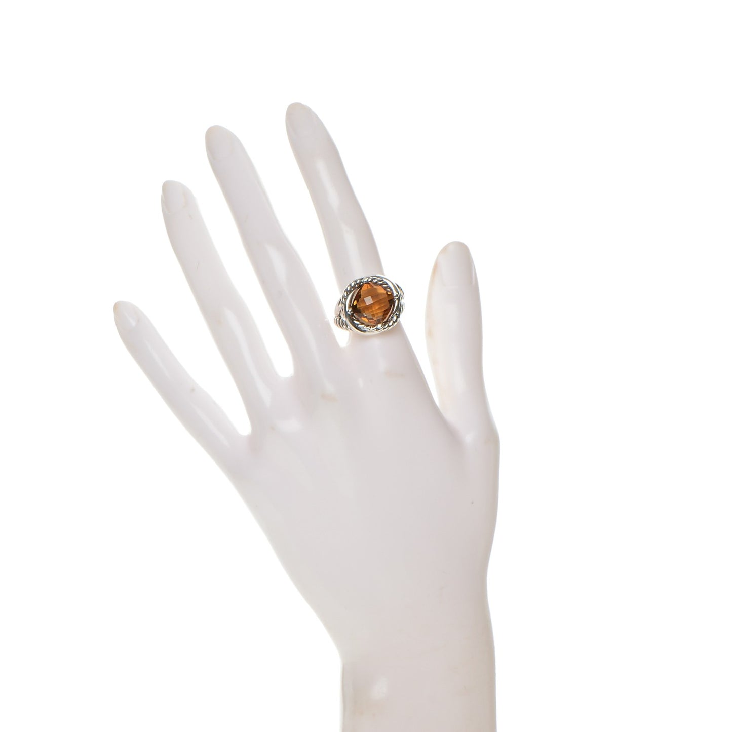 Sterling Silver Citrine 11mm Infinity Ring 53 6.5