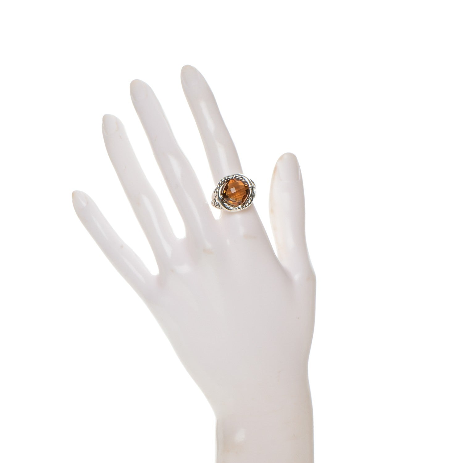 David Yurman Sterling Silver Citrine 11mm Infinity Ring 53 6.5 2 of 5