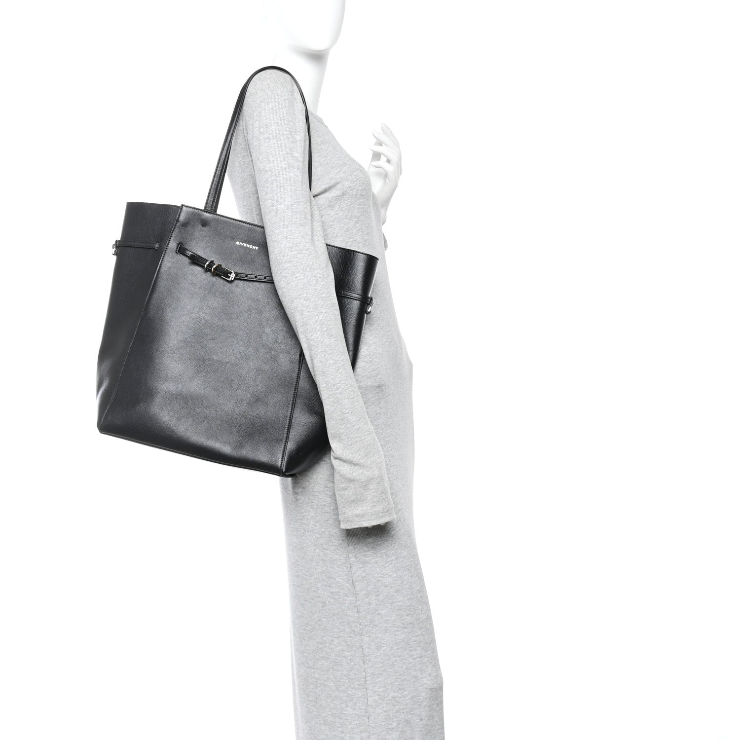 Givenchy Calfskin Voyou Medium North South Tote Black 2 of 10