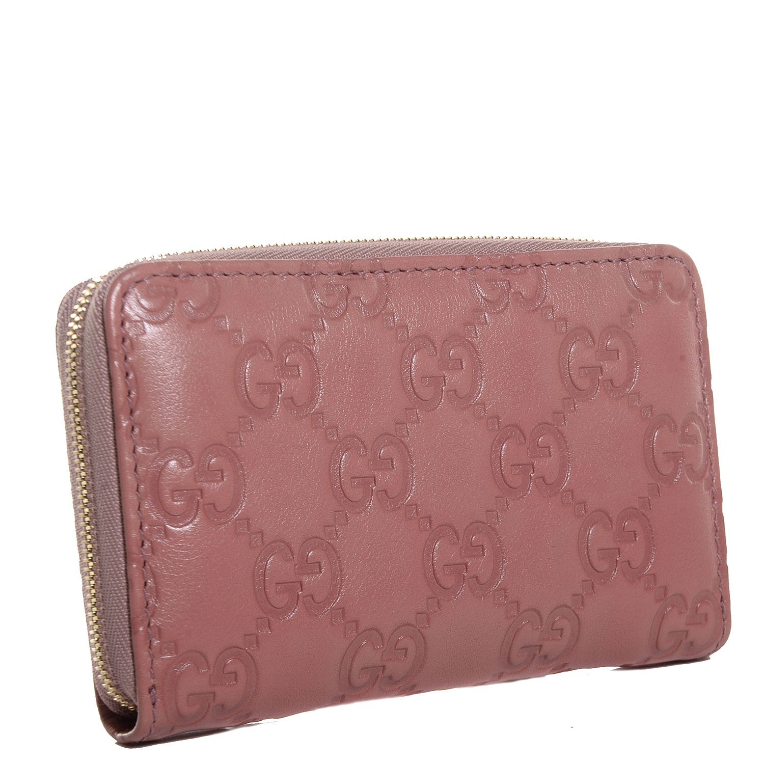 Gucci Guccissima Zip Around Card Case Peonia Rose 3 of 8