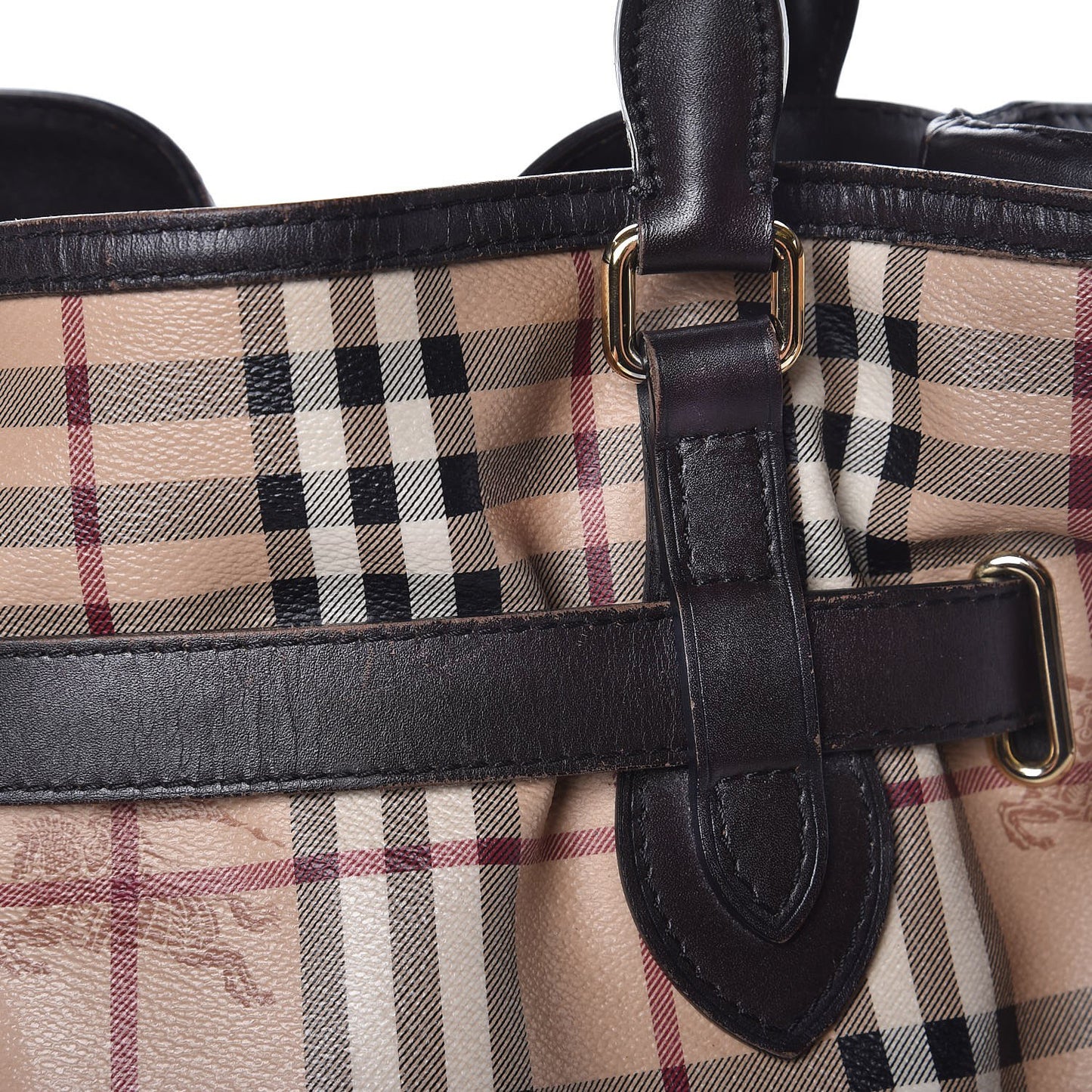 Haymarket Check Medium Golderton Tote Chocolate