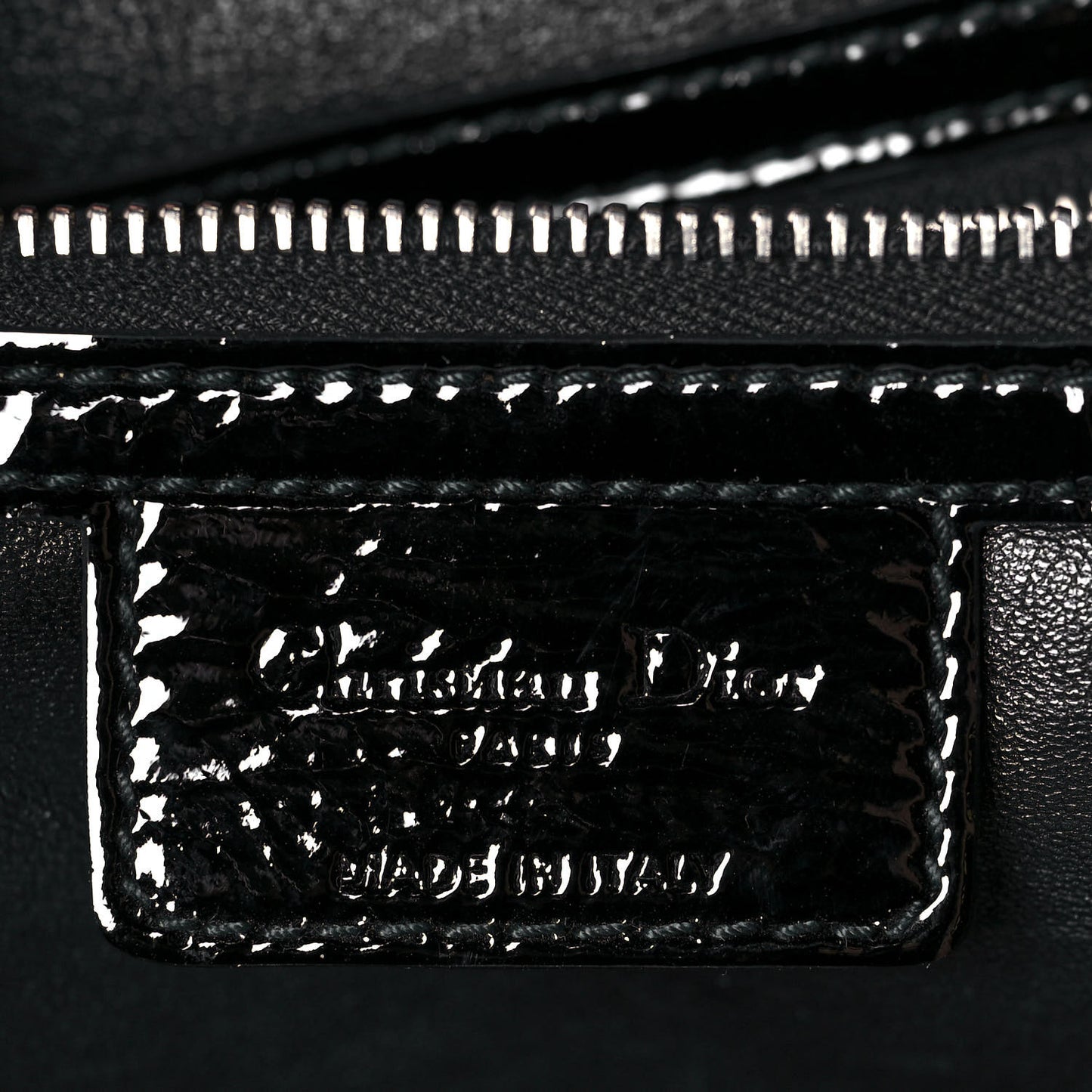 Patent Cannage Dior Soft Shopping Tote Black