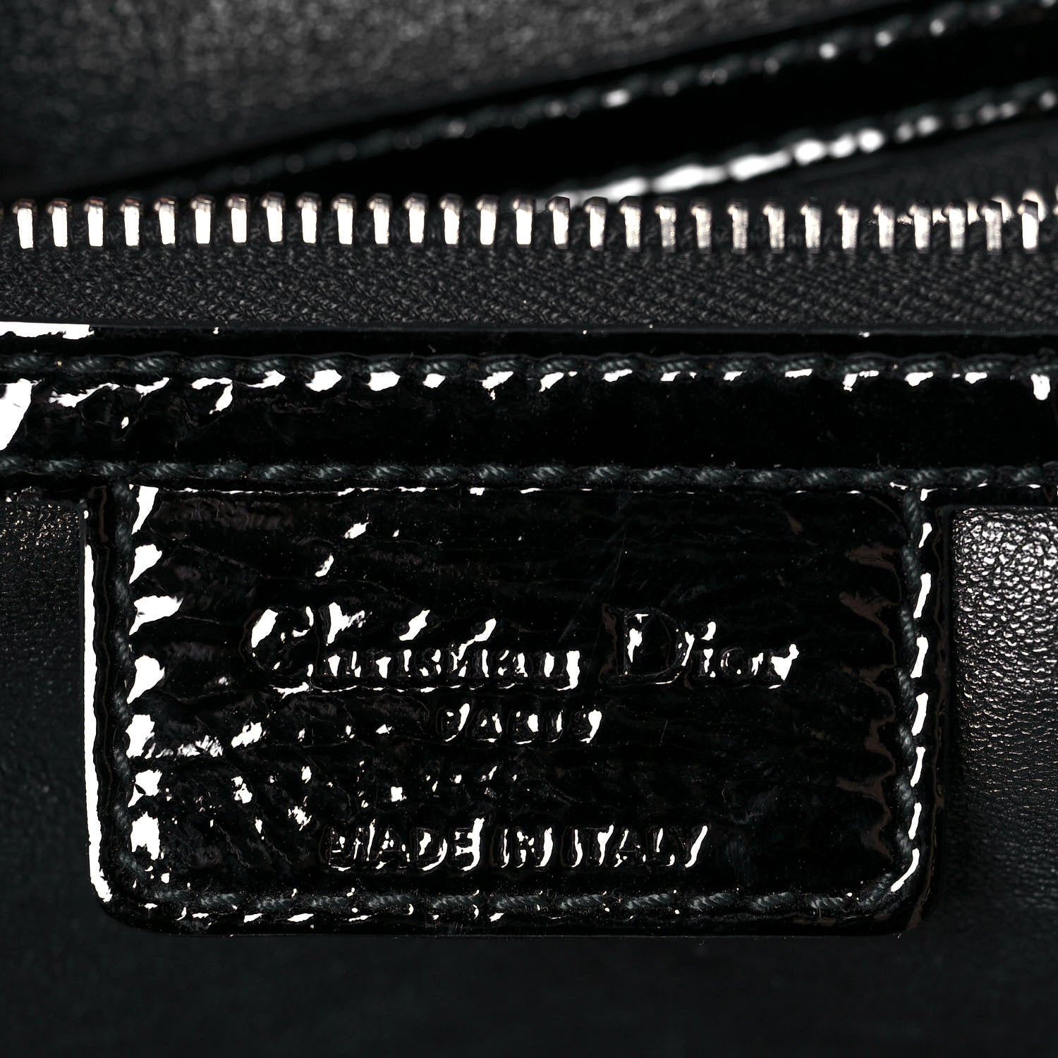 Christian Dior Patent Cannage Dior Soft Shopping Tote Black 6 of 14