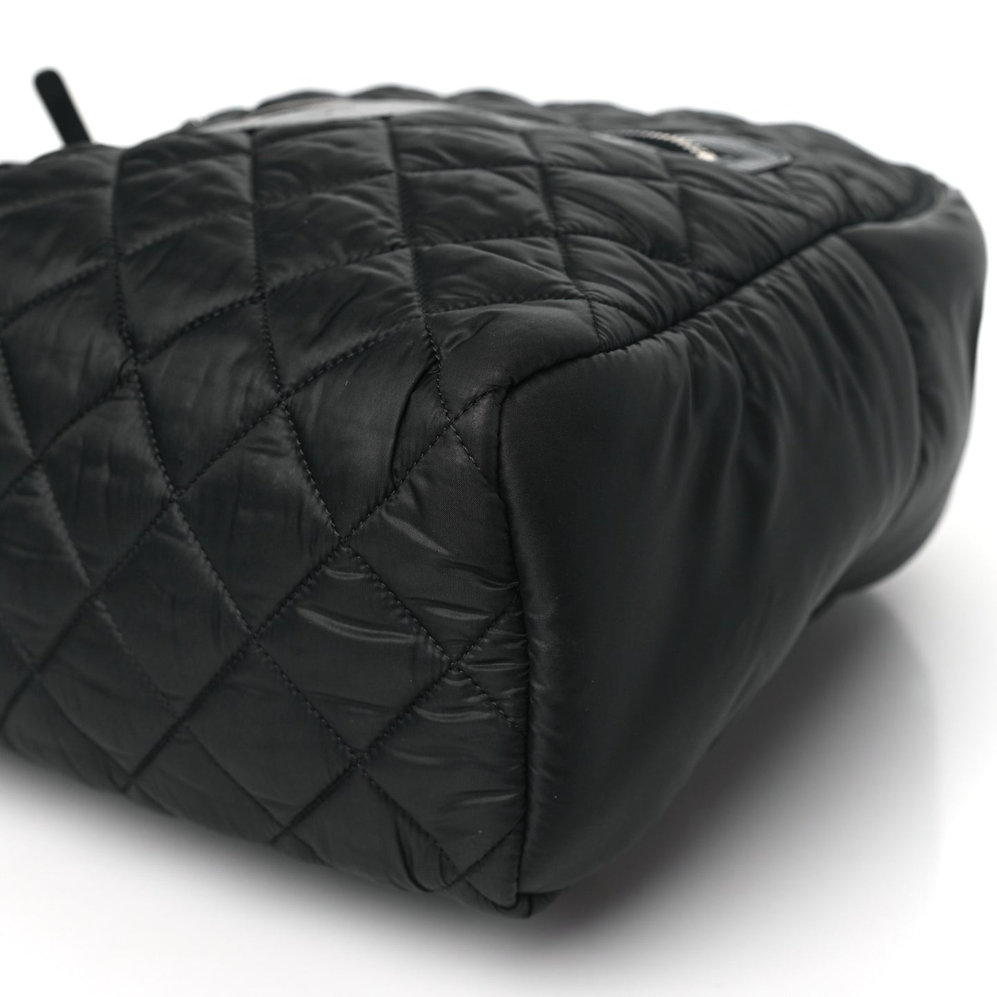 Nylon Quilted Coco Cocoon Backpack Black