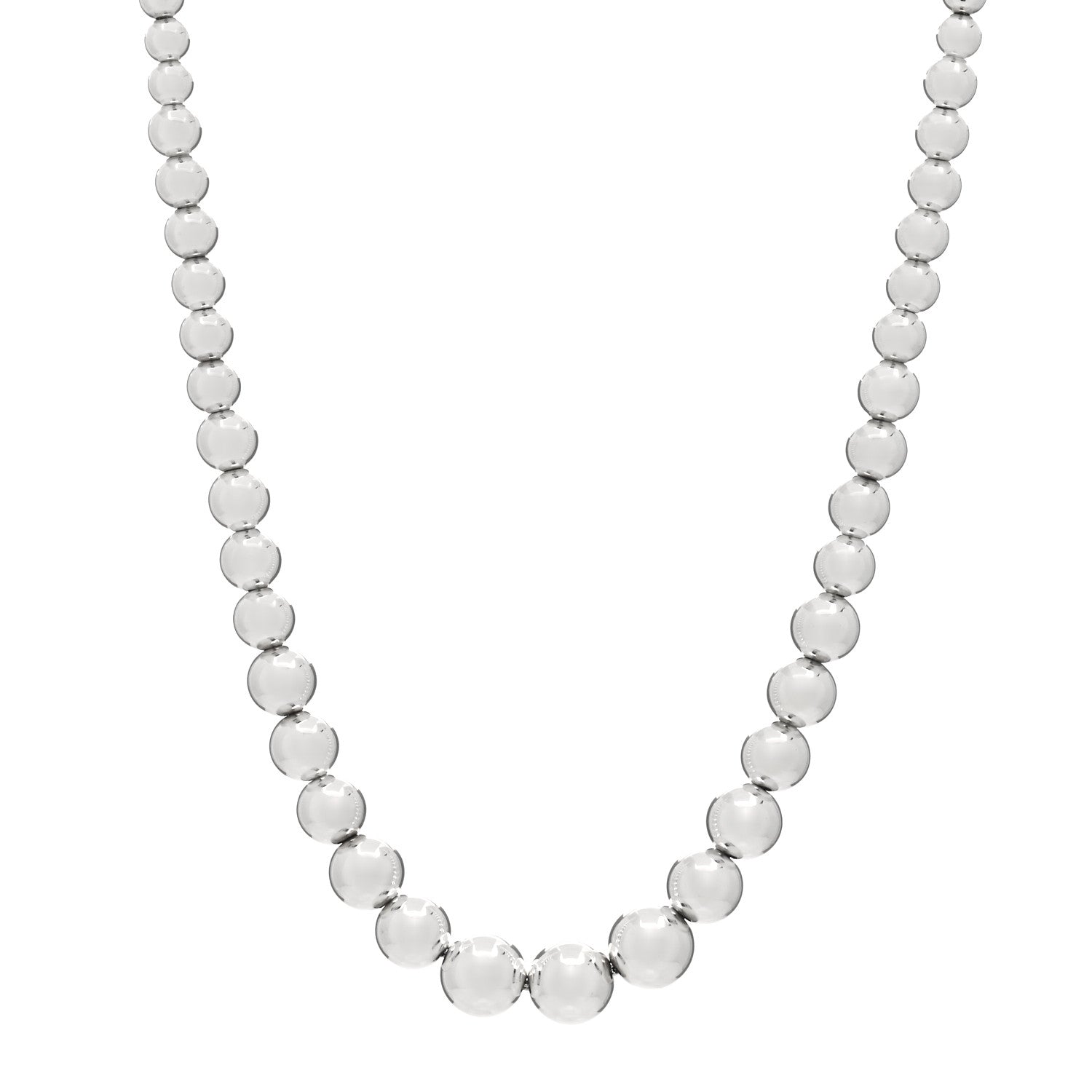 Tiffany Sterling Silver HardWear Graduated Ball Necklace 1 of 3