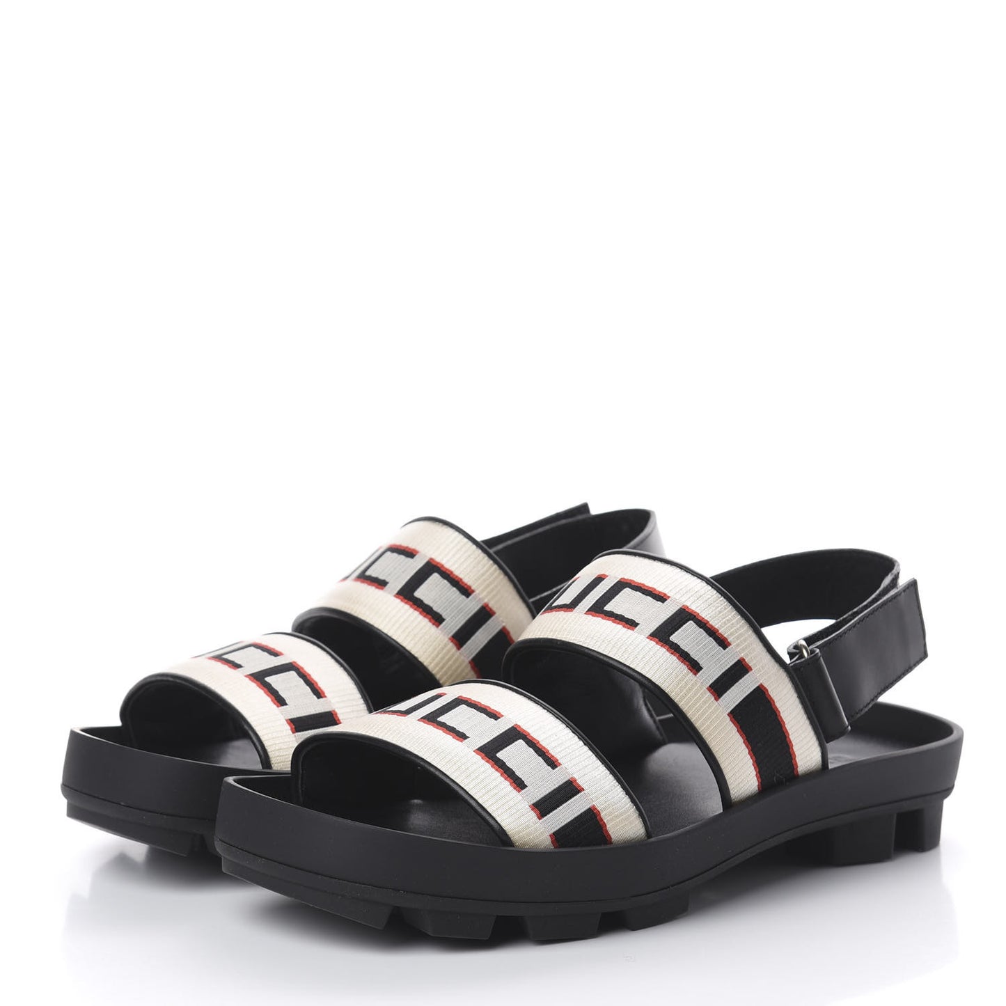 Nylon Cirano Lux Stripe Mens Cleat Sole Slingback Sandals 7 Ecru Poppy Black