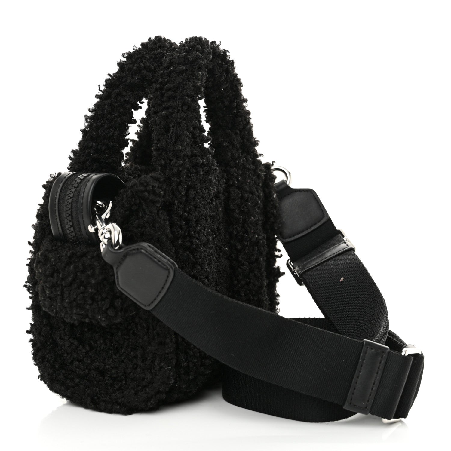 Marc Jacobs Polyester Cotton Mini The Teddy Traveler Tote Bag Black 3 of 10