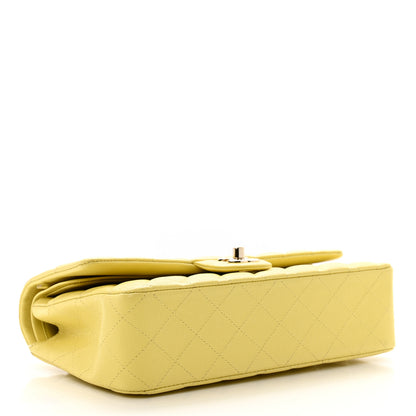 Chanel Caviar Quilted Medium Double Flap Yellow 4 of 10