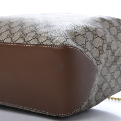 Gucci GG Supreme Monogram Large Linea A Hobo Light Brown 7 of 9