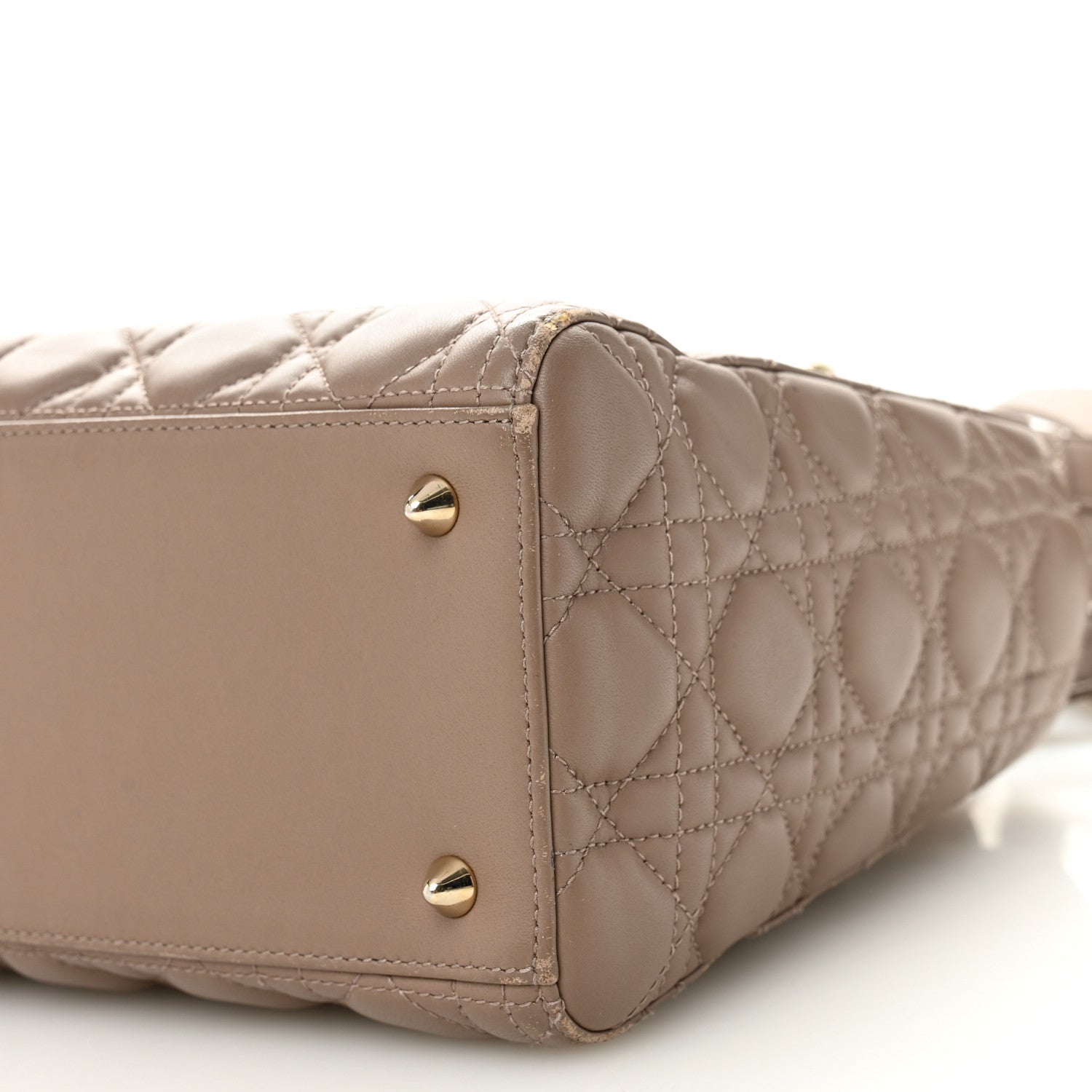 Christian Dior Lambskin Cannage Medium Lady Dior Warm Taupe 10 of 13