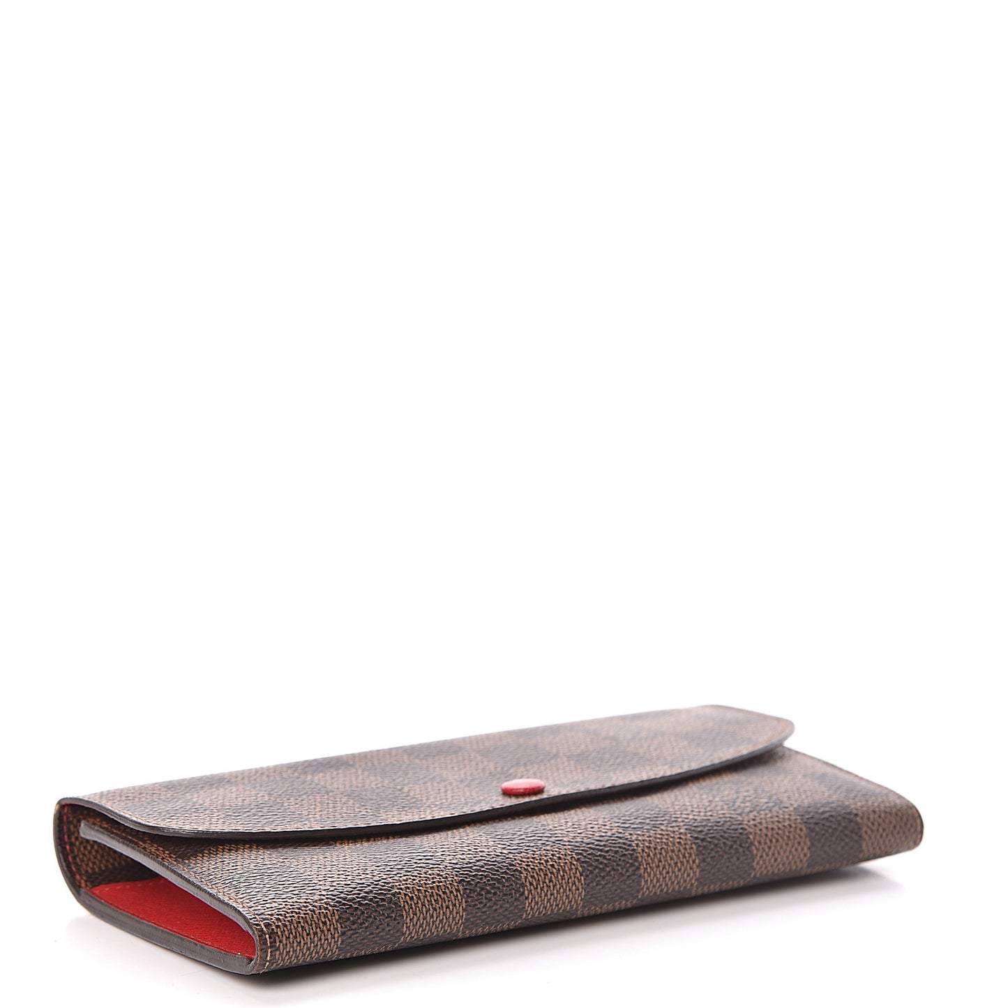 Damier Ebene Emilie Wallet Red