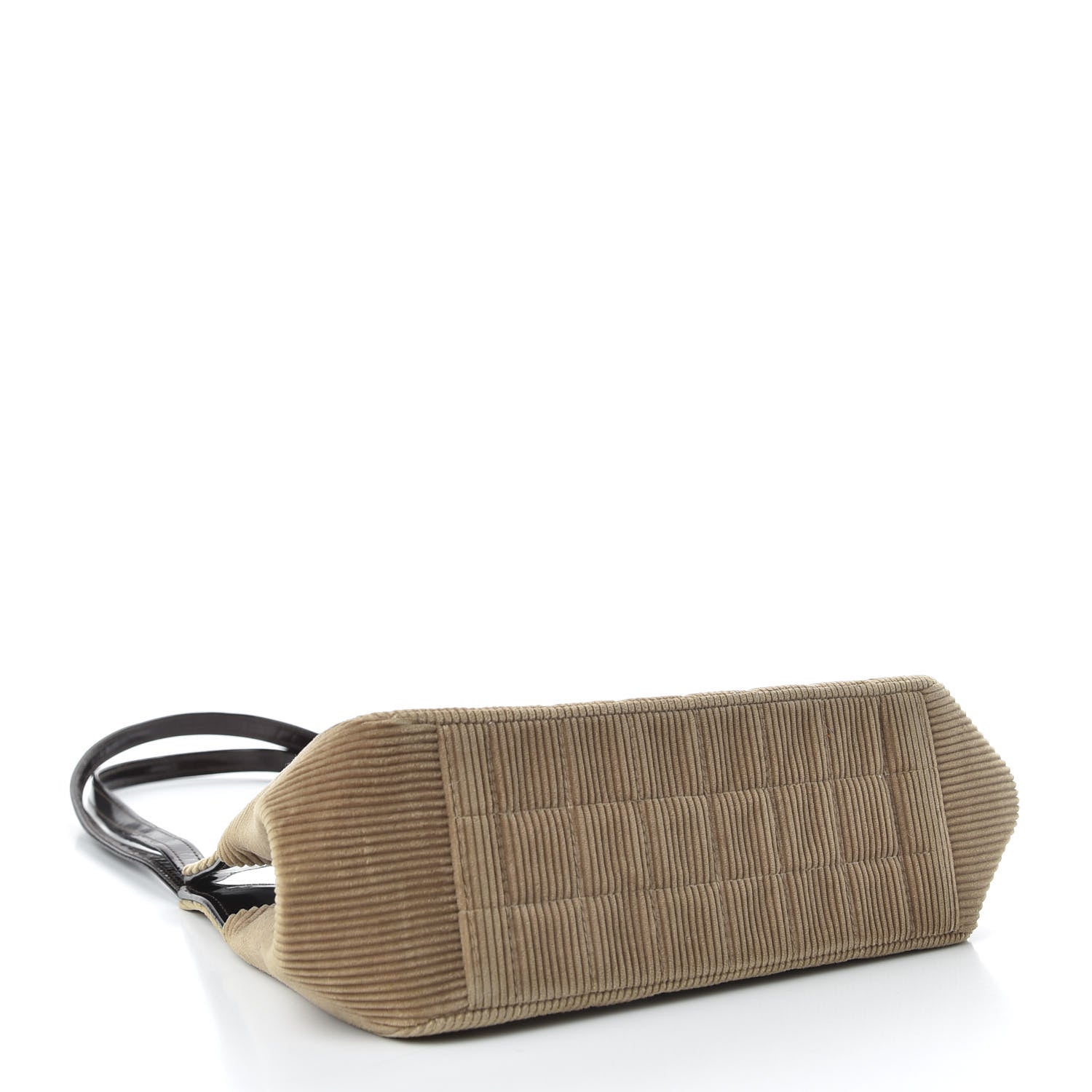 Chanel Corduroy Quilted Chocolate Bar Kiss Lock CC Shoulder Bag Brown 4 of 10
