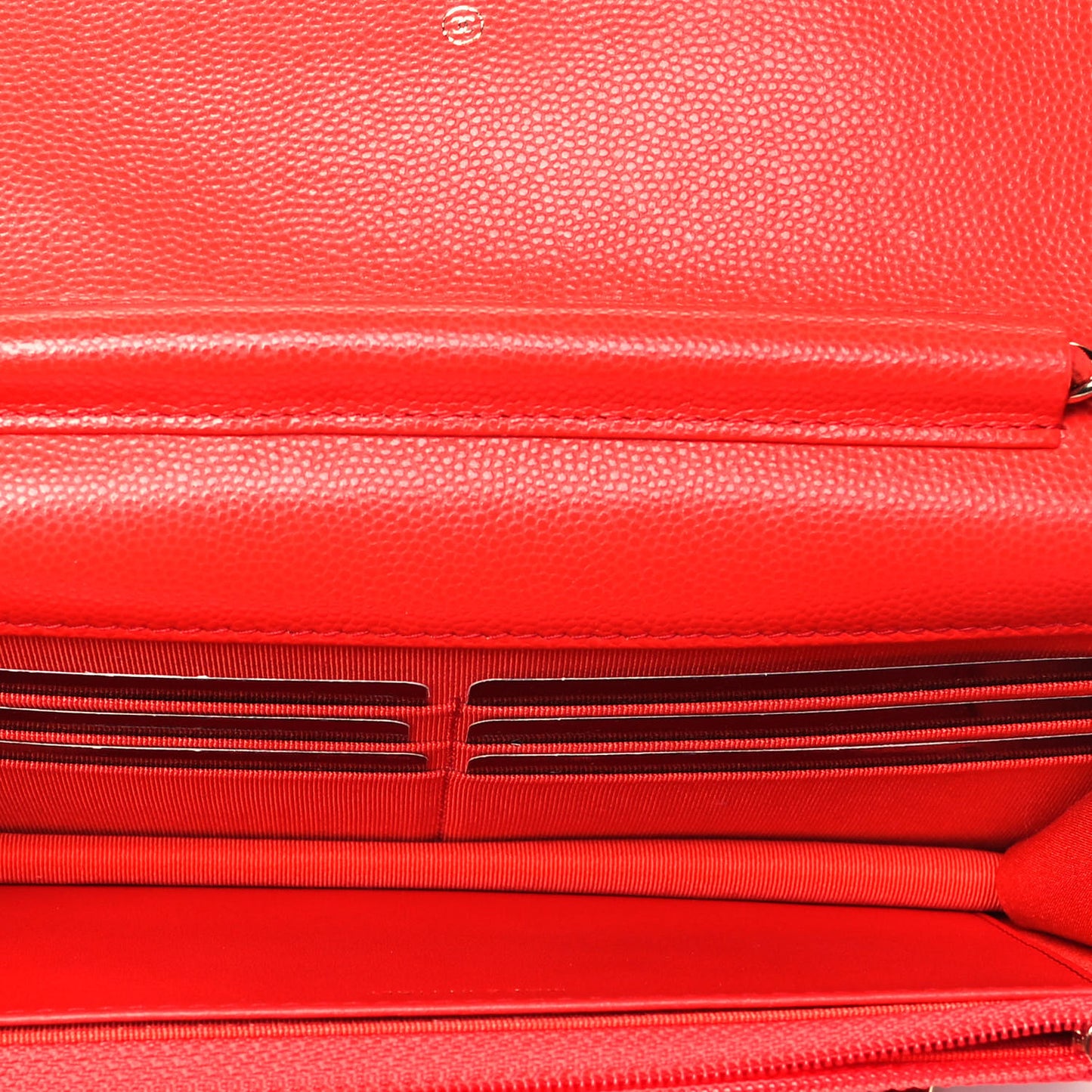 Caviar Quilted Wallet On Chain WOC Red