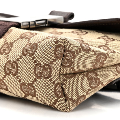 Gucci Monogram Waist Pouch Bag Dark Brown 9 of 10