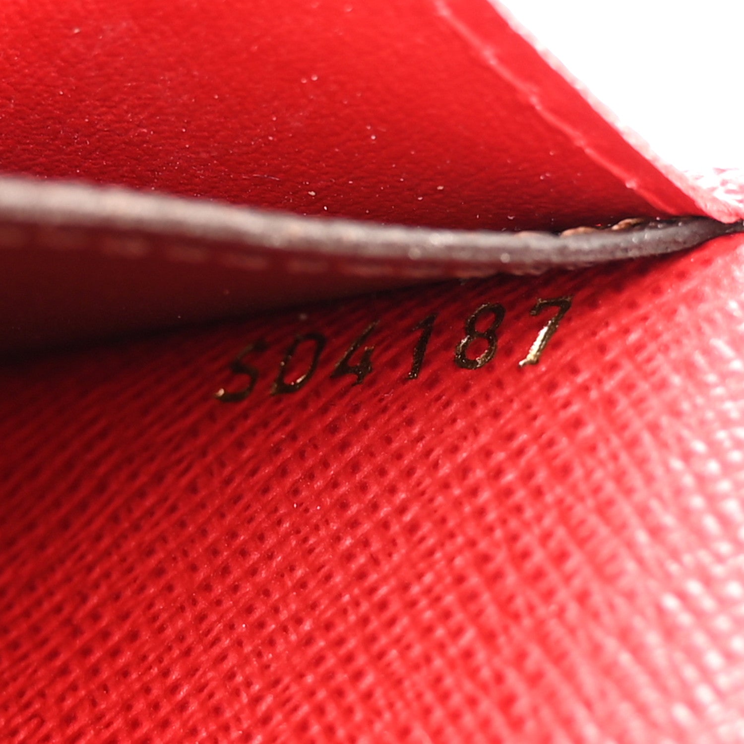 Louis Vuitton Damier Ebene Emilie Wallet Red 8 of 8